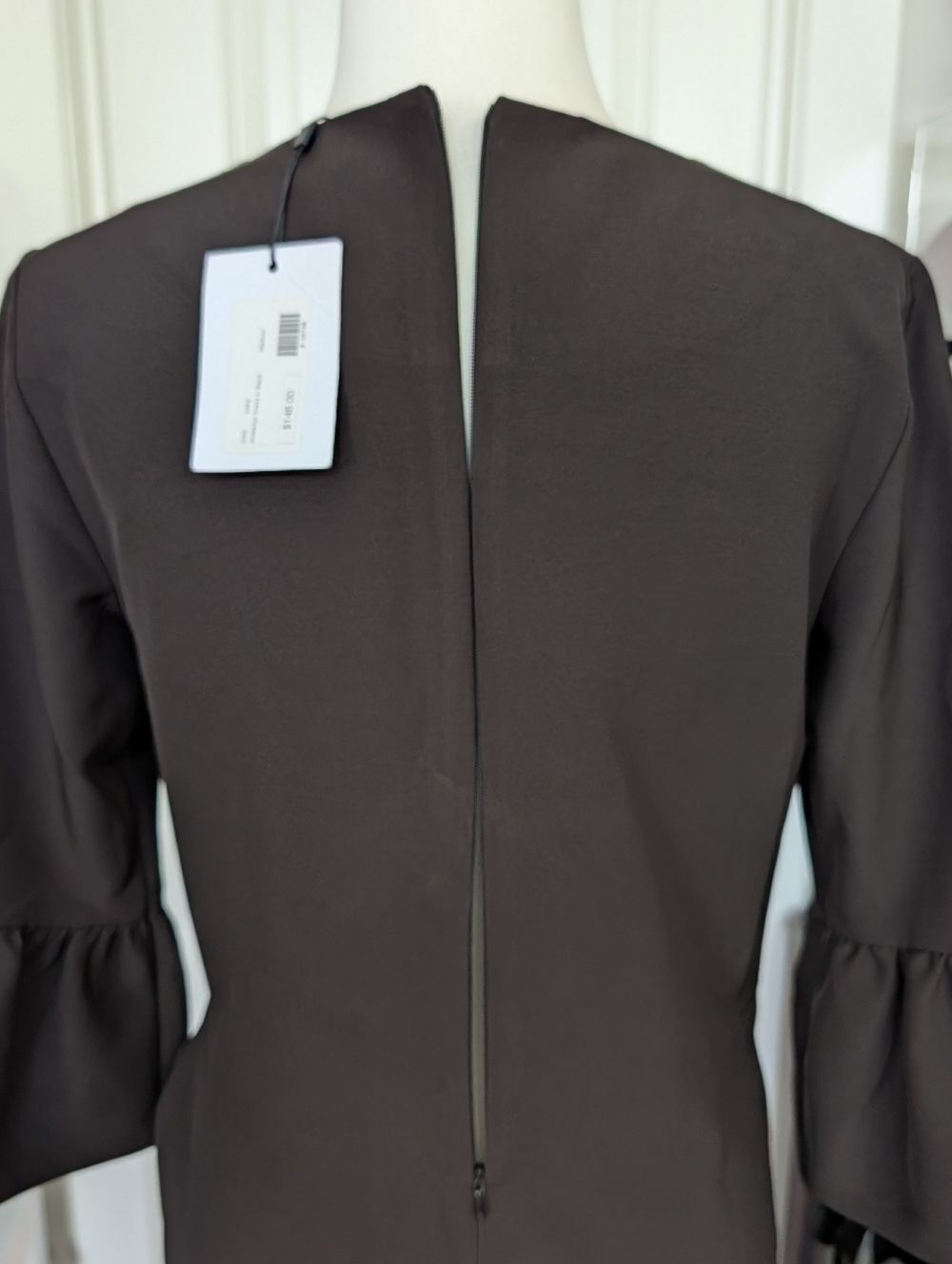 Wren & Willa Womens Black Amberlyn Ruffle Sleeve Sheath Mini Dress NWT Medium - Picture 8 of 13